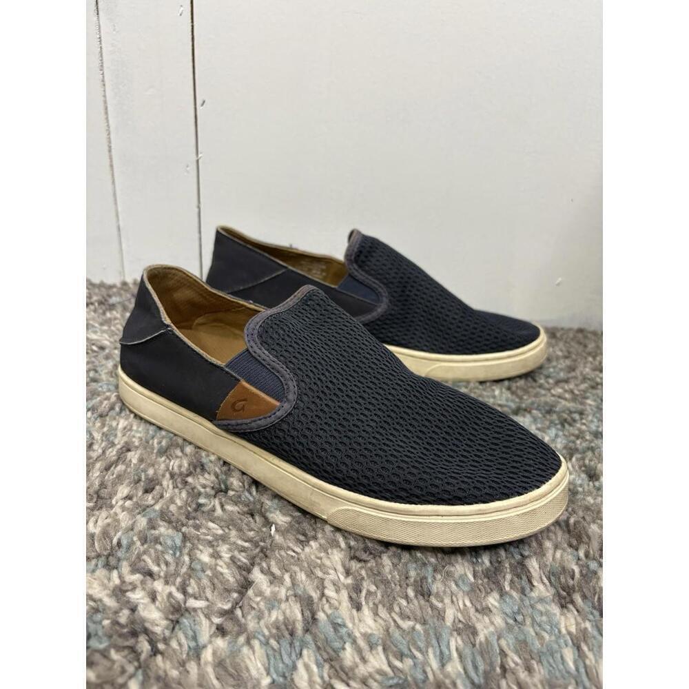 Olukai Shoes Womens 9 Pehuea Slip On Sneakers Mesh Navy Casual Breathable